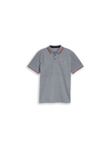 Tom Tailor Polo in navy white two tone pique