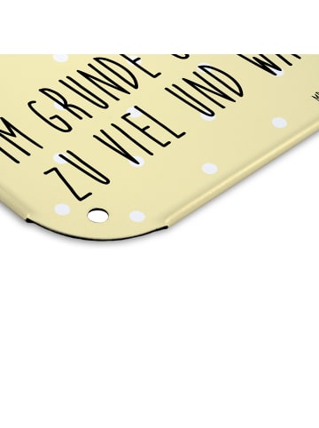 Mr. & Mrs. Panda Wandbild Igel Herzen mit Spruch in Gelb Pastell