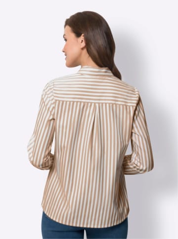 Heine Streifenbluse in camel-weiß-gestreift