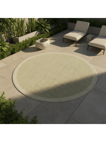 KADIMA DESIGN Teppich Outdoor Waschbar Einfarbig DAFNE Strapazierfähig OEKO-TEX in Grün