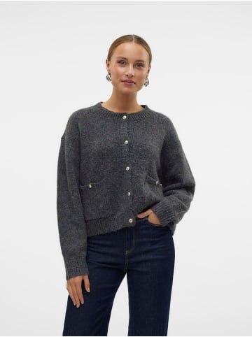Vero Moda Strickjacke in Dark Grey Melange