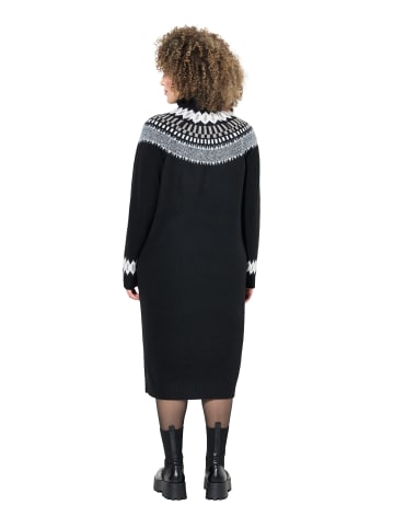 Ulla Popken Strickkleid in schwarz