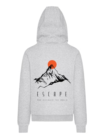 F4NT4STIC Hoodie Escape Discover the World Mountain in grau meliert