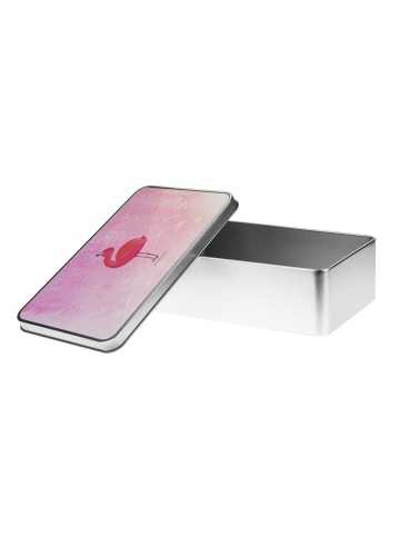 Mr. & Mrs. Panda Metalldose Flamingo Stolz ohne Spruch in Aquarell Pink