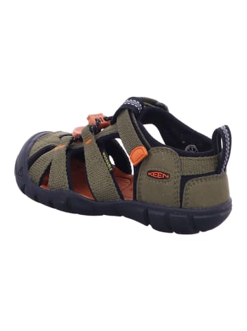 Keen Sandalen Kinder SEACAMP II CNX C-DARK OLIVE/GOLD FLAME in Grün