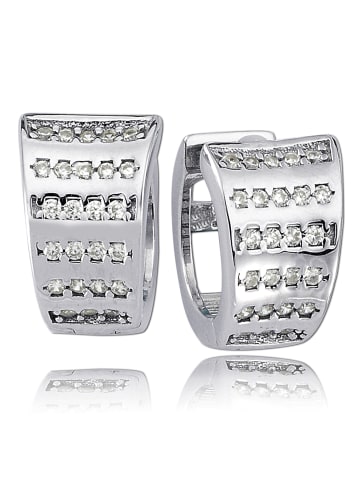 BALIA Ohrring 925 Sterling Silber, Lines Creole Größe ca. 0,9cm