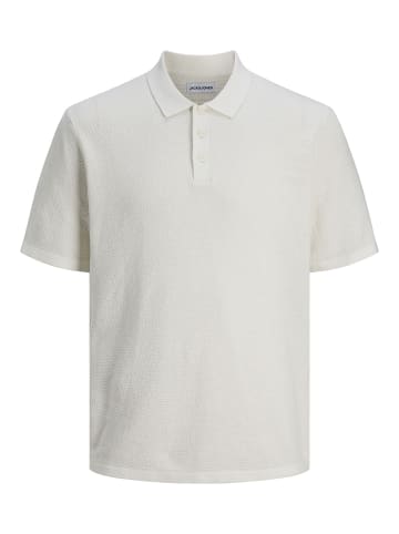 Jack & Jones Gestricktes Polo in Cloud Dancer