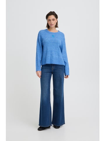 ICHI Strickpullover langarm IHBALING Loose fit in Nebulas Blue Melange