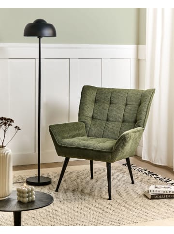Beliani Sessel BELLINGMO in Grün/Schwarz - (W) 75 x (H) 85 x (L) 60 cm