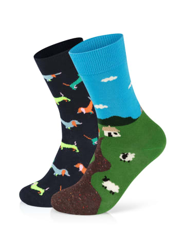 Happy Socks Socken 2-Pack Little House On The Moorland-Puppy Love in multi_coloured