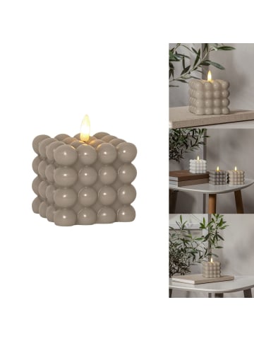 STAR Trading LED Kerze Flamme Dot aus Wachs, braun in Braun