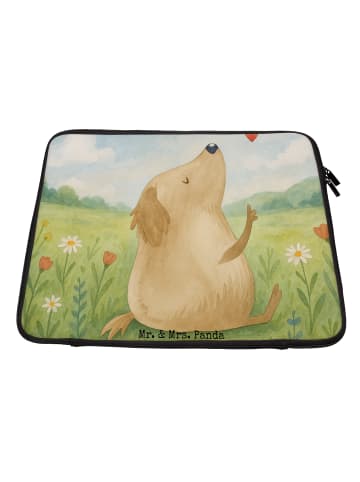 Mr. & Mrs. Panda Laptop Tasche Hund Liebe Design ohne Spruch in Weiß