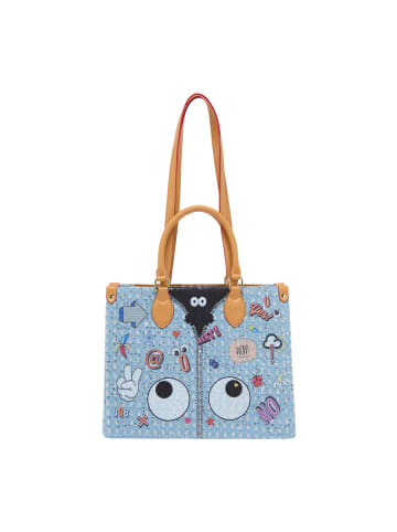 myMo Women Shoulder Bag in Blue Denim