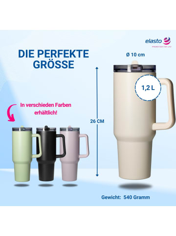 elasto Vakuumbecher "Tampa" in beige - 1200 ml