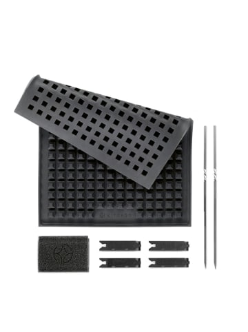 MAXXMEE KITCHBO Starter Set - Silikon-Backmatte inkl. 2 Spieße + 4 Steine + 1 Schwamm