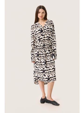 Soaked in Luxury Kleid SLZaya Relaxed fit in Whitecap Gray Zig Zag