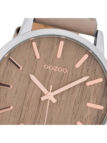 Oozoo Analog-Armbanduhr Oozoo Timepieces grau groß (ca. 45mm)