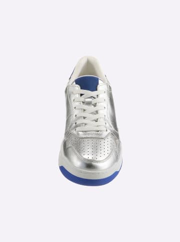 Heine Sneaker in silberfarben-royalblau