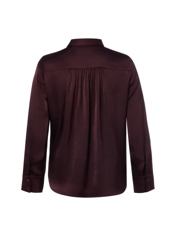 Marie Lund Satinbluse Mandy in aubergine