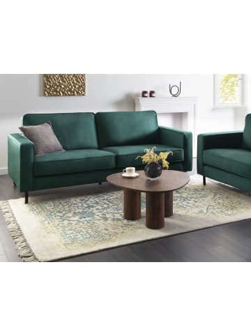 Beliani 3-Sitzer Sofa SAVALEN in Grün/Schwarz - (W) 204 x (H) 87 x (L) 91 cm