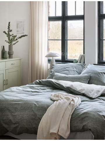 Irisette Bettwäsche Mako-Satin  Wave HK in salbei