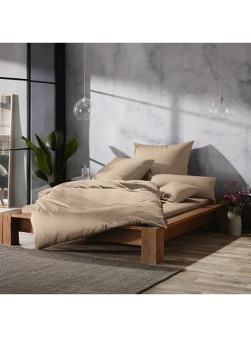Erwin Müller Mako-Satin Kuschelkissenbezug Landshut in taupe