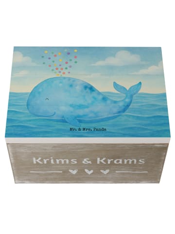 Mr. & Mrs. Panda Geschenkbox Wal Konfetti Design ohne Spruch in Weiß