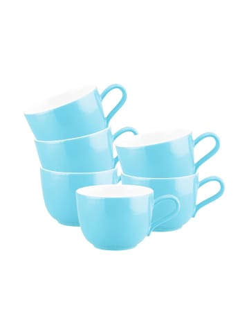 6er Set Kaffeetassen Liberty Pure Colors in Lagoon Blue 260 ml
