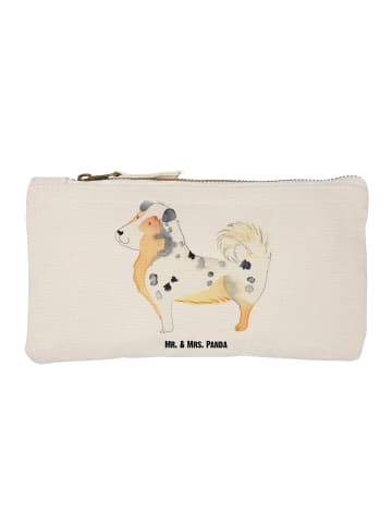 Mr. & Mrs. Panda Schminktasche Hund Australien Shepherd ohne Spruch in Weiß