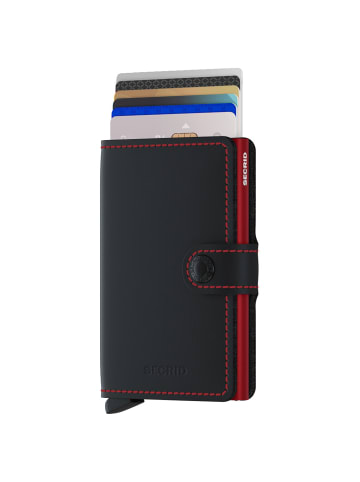 Secrid Matte Miniwallet - Geldbörse RFID 6.5 cm in black-red