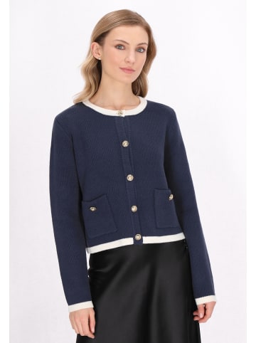 DreiMaster Women Cardigan in navy offwhite