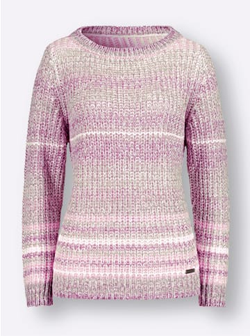 WITT WEIDEN Langarm-Pullover in taupe-orchidee-gestreift