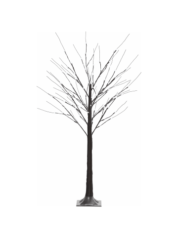 HOMCOM Kunstbirke-22L x 22B x 150H cm-Braun