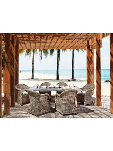 Beliani 13-tlg Gartentisch Set SUSUA/OLBIA in /Grau/Beige