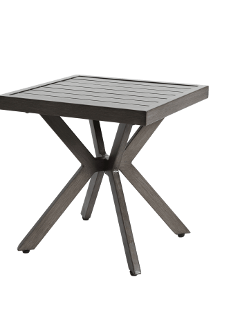 ABRIHOME Beistelltische in Dunkelbraun Aluminium quadratisch wetterfest