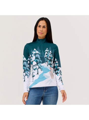 Krimson Klover Baselayer Whiteout Top in dark moss