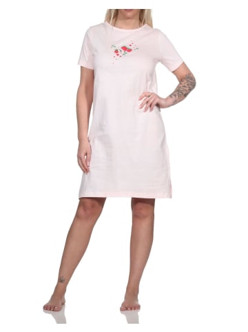 NORMANN kurzarm Nachthemd - 79347 in rosa