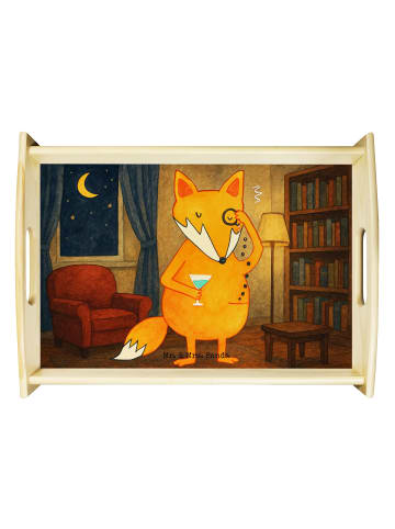 Mr. & Mrs. Panda Couchtablett Fuchs Lord Design ohne Spruch in Weiß