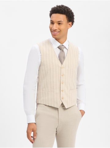 CG Anzugweste in melange beige - 0001