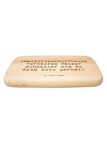 Mr. & Mrs. Panda holz schneidbrett Spruch Immobilienkauffrau mit... in Transparent