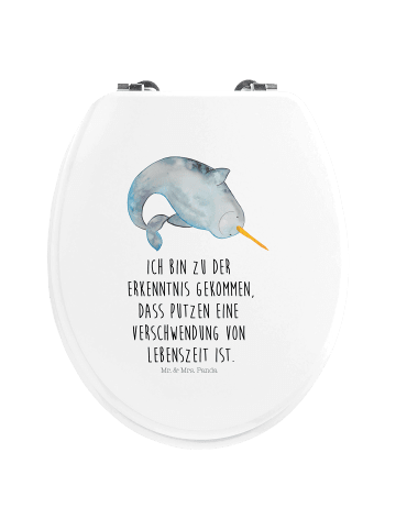 Mr. & Mrs. Panda Klodeckel Narwal mit Spruch in Weiß