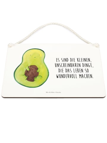 Mr. & Mrs. Panda holzbild Avocado Kern mit Spruch in Transparent