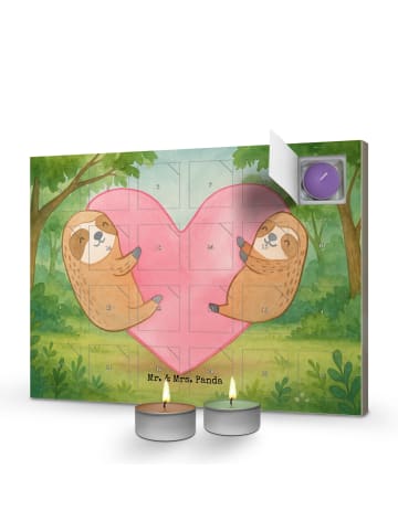 Mr. & Mrs. Panda adventskalender duftkerzen Faultiere Herz Desig... in Weiß