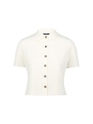 Zero  Strick-Poloshirt mit Knopfleiste in Eggnog