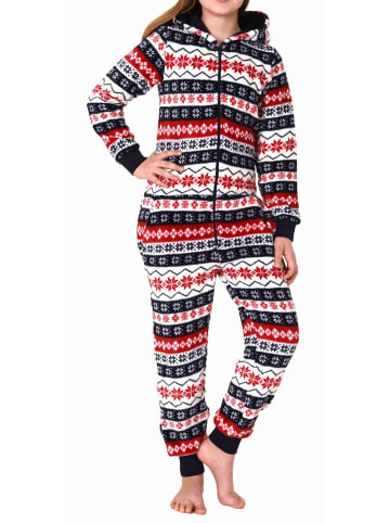 NORMANN Jumpsuit Overall Schlafanzug Pyjama Norweger - 70302 in rot