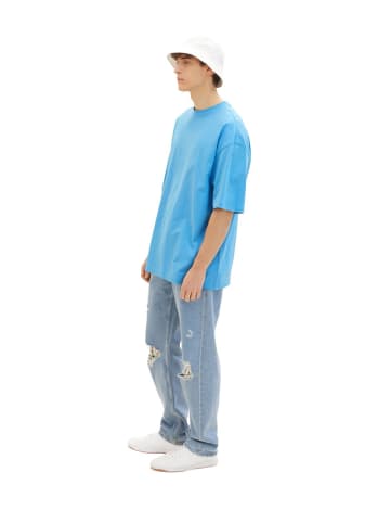 TOM TAILOR Denim T-Shirt OVERSIZED in Blau