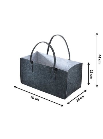 kobolo Kaminholzkorb LOGCARRYALL30 in Grau