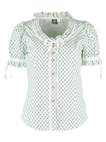 OS-Trachten Bluse Poceu in dunkelgrün