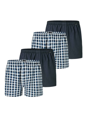 Schiesser Web-Boxershorts 4er Pack in Dunkelblau