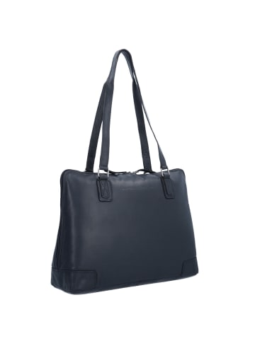 The Chesterfield Brand Wax Pull Up Schultertasche Leder 37 cm Laptopfach black